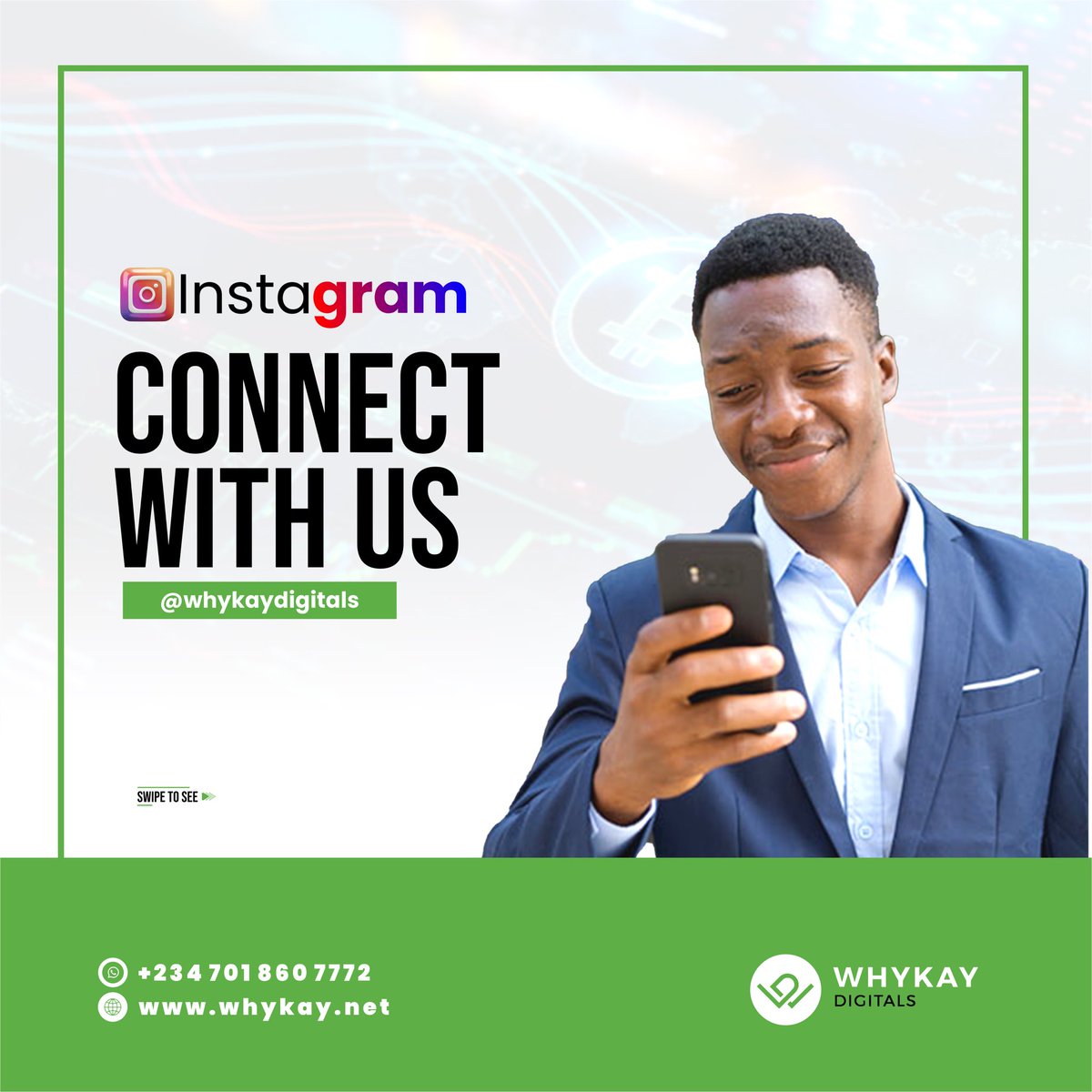 WhykayDigitals's tweet image. Stay connected with Whykay via our different channels today.
.
Visit our website for more information on our services.
.
Send us a message for all  inquiries and support.
_
#tradewithwhykay #cryptocompany #cryptocurrency #etherum