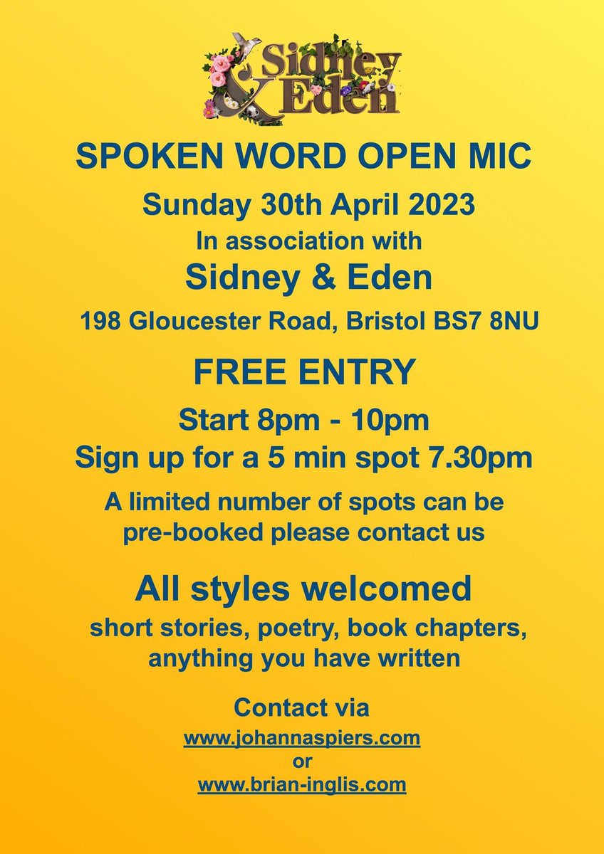 GraphicCComics's tweet photo. TONIGHT! At @SidneyAndEden Bristol Spoken Word Open Mic, FREE ENTRY! https://t.co/eFNWlXw1B0