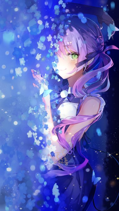 ネモフィラとトワ様  #TOWART #とわさまかわいいどとこむ