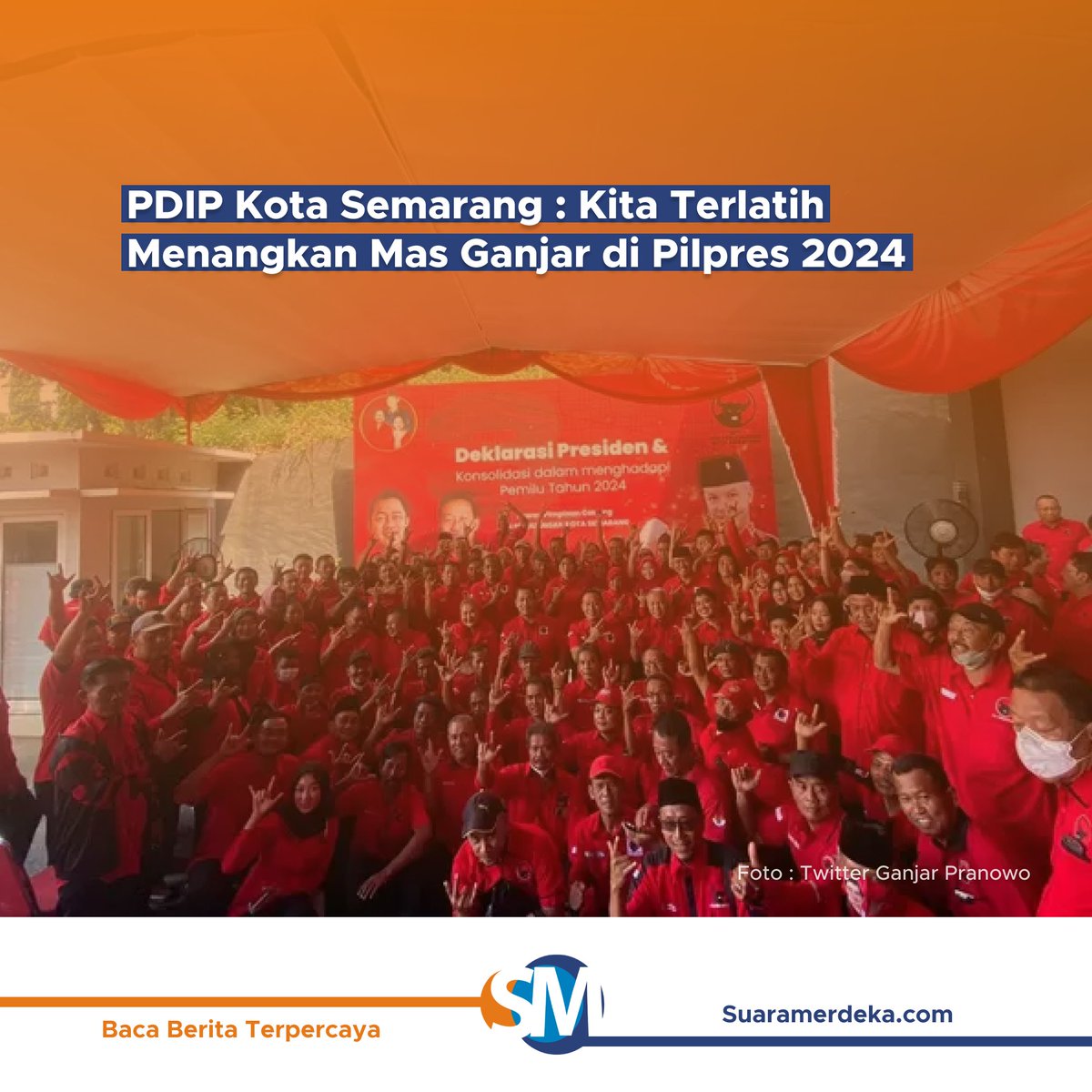 suaramerdeka's tweet photo. PDI Perjuangan Kota Semarang menggelar konsolidasi untuk menghadapi Pemilihan Presiden dan Legislatif (Pileg) pada tahun 2024, Minggu (30/4/2023).
https://t.co/vqSakP5a33
#PDIPkotasemarang #hendi #hendrarprihadi #pilpres2024 #pilpres #menangkan #ganjarpranowo #pdiperjuangan https://t.co/tIGJXEYzaa