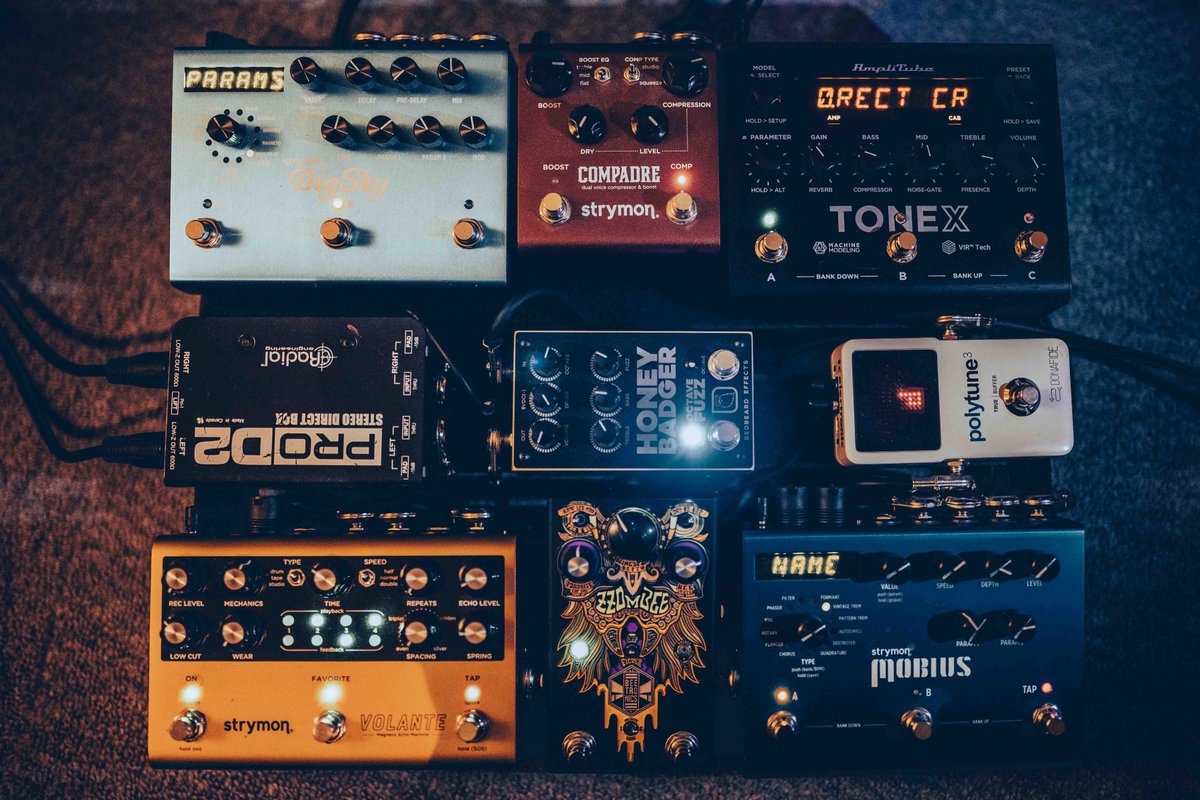 Seku_Guitar's tweet image. TONEX PEDALをボードに入れた結果めっちゃかっこいいじゃん #TONEXpedal