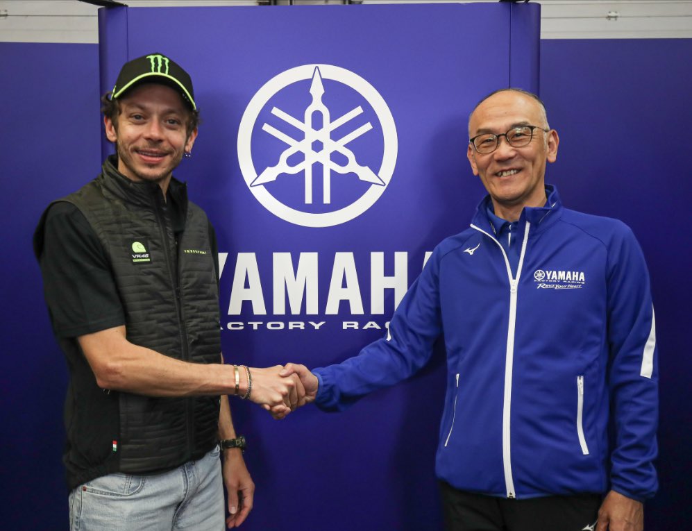 denkmit's tweet photo. Yamaha have signed up Valentino Rossi as an official brand ambassador https://t.co/GL5DqXynXo
