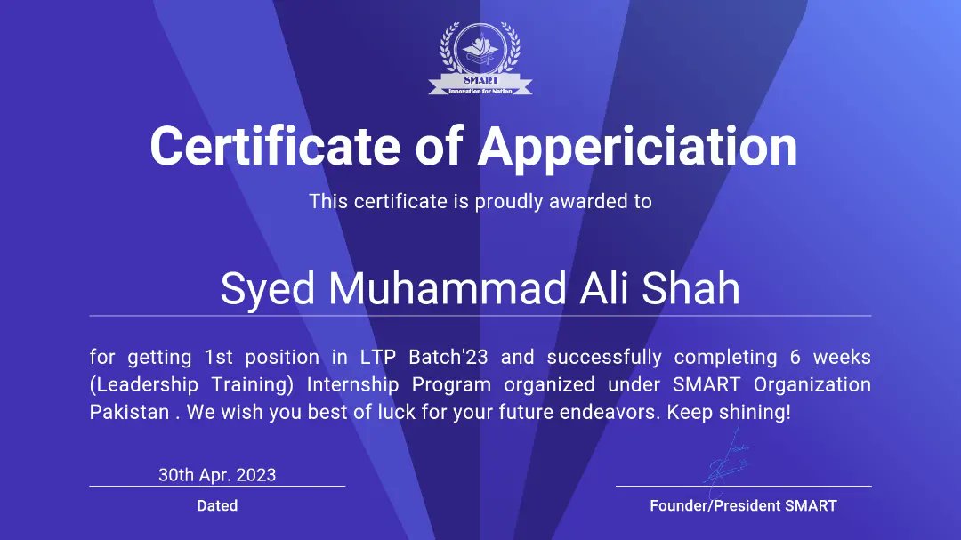 SMARTOfficial12's tweet photo. Thrilling announcement💥

LTP Batch'23
Certificate disbursement to awardees.
Thanks to trainer &amp; studentd for their time and effort they have putted.

#SMART
#InnovationForNation 
#LTP'23
#CertificatesDistribution https://t.co/8zpxz38Myt