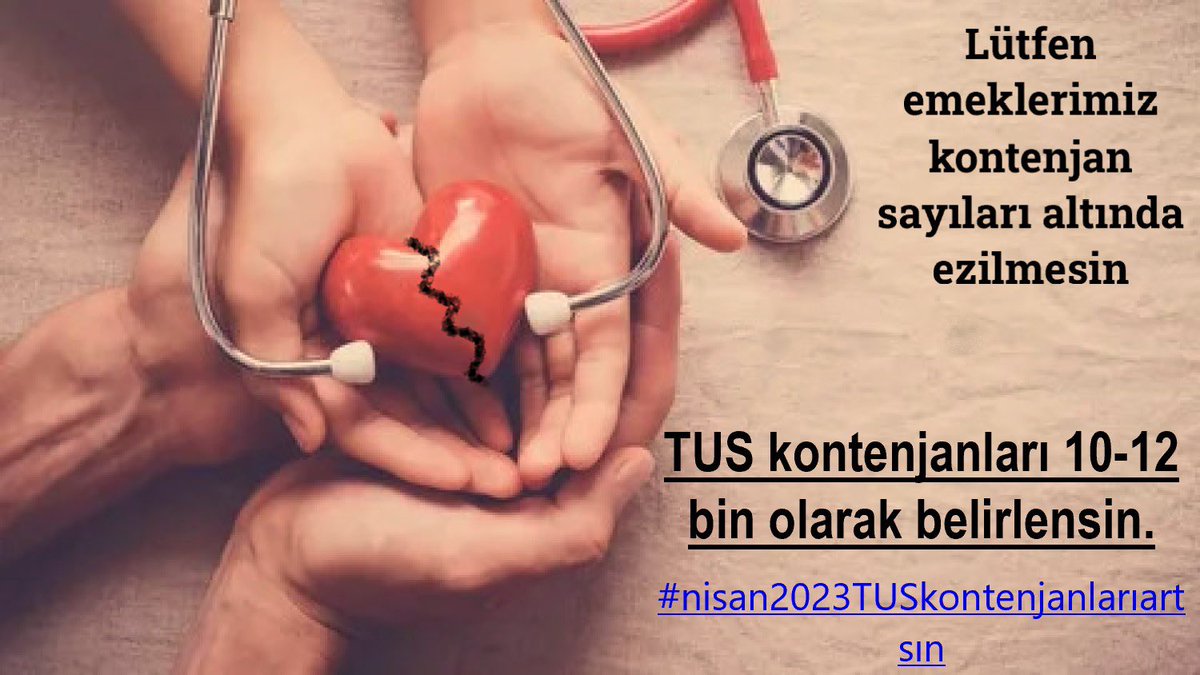 En az 10 bin kontenjan talep ediyoruz #nisan2023TUSkontenjanlarıartsın <a href="/drfahrettinkoca/">Dr. Fahrettin Koca</a> <a href="/RTErdogan/">Recep Tayyip Erdoğan</a> <a href="/tcbestepe/">T.C. Cumhurbaşkanlığı</a> <a href="/sbuedutr/">Sağlık Bilimleri Üniversitesi</a> <a href="/YuksekogretimK/">Yükseköğretim Kurulu (YÖK)</a> <a href="/saglikbakanligi/">T.C. Sağlık Bakanlığı</a> <a href="/fatihaltayli/">Fatih Altayli 🔴🇹🇷</a>