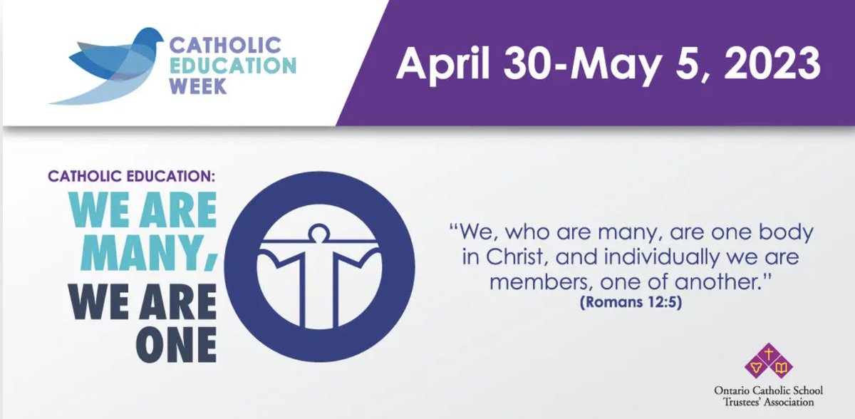 From April 30-May 5, #HCDSB is celebrating the significant contributions that Catholic education has made to our community &amp; across the province of Ontario! This year's theme is: We are Many, We are One.

Learn how we're celebrating: hcdsb.info/CEW2023 #CEW2023