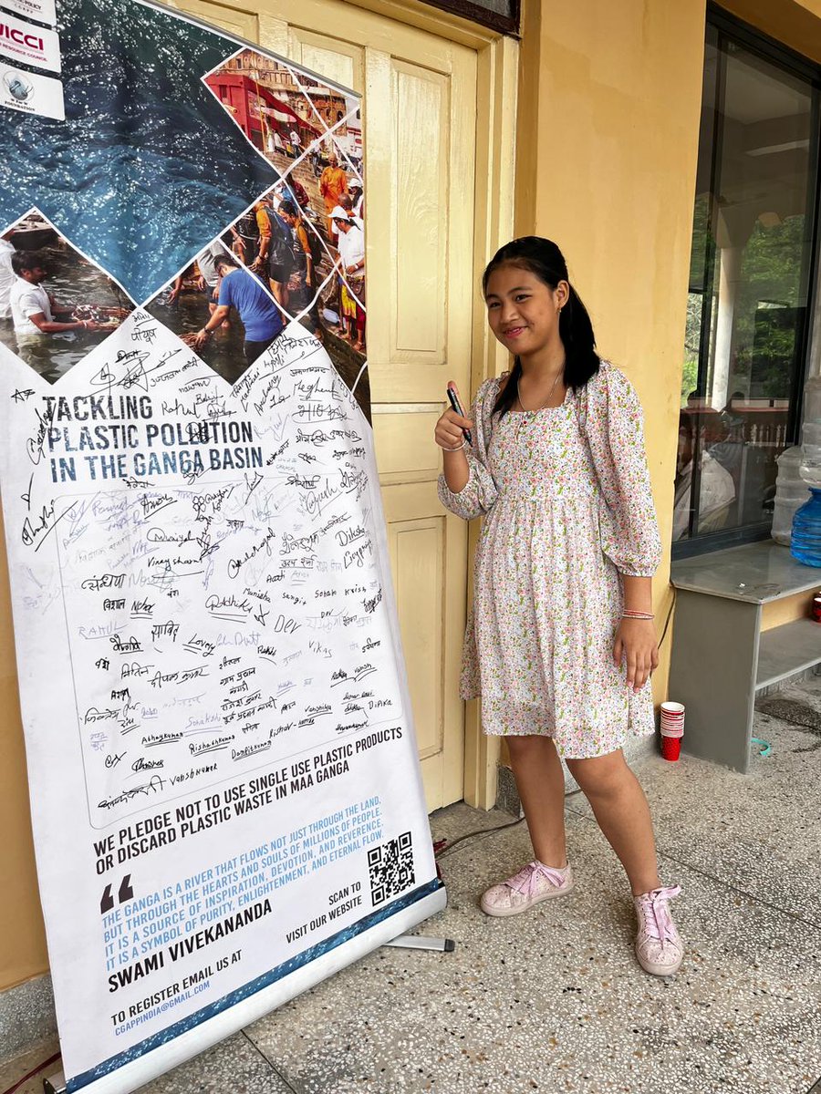 CGAPPIndia's tweet photo. Let's give a big round of applause to India's youngest environmentalist, @LicypriyaK, for taking the pledge to clean River Ganga! 

Her dedication &amp; passion towards preserving our environment is truly inspiring. Let's all join hands &amp; support her in this noble cause.
#CleanGanga https://t.co/pWxTOb6cMY