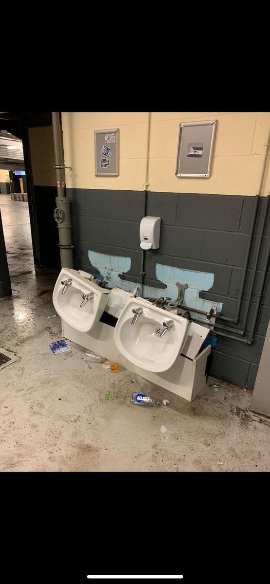 FBAwayDays's tweet photo. This is how the away end toilets were left at Coventry yesterday after Birmingham’s visit…

The simple question is, why? 🥴 https://t.co/kofuQO6Tj4