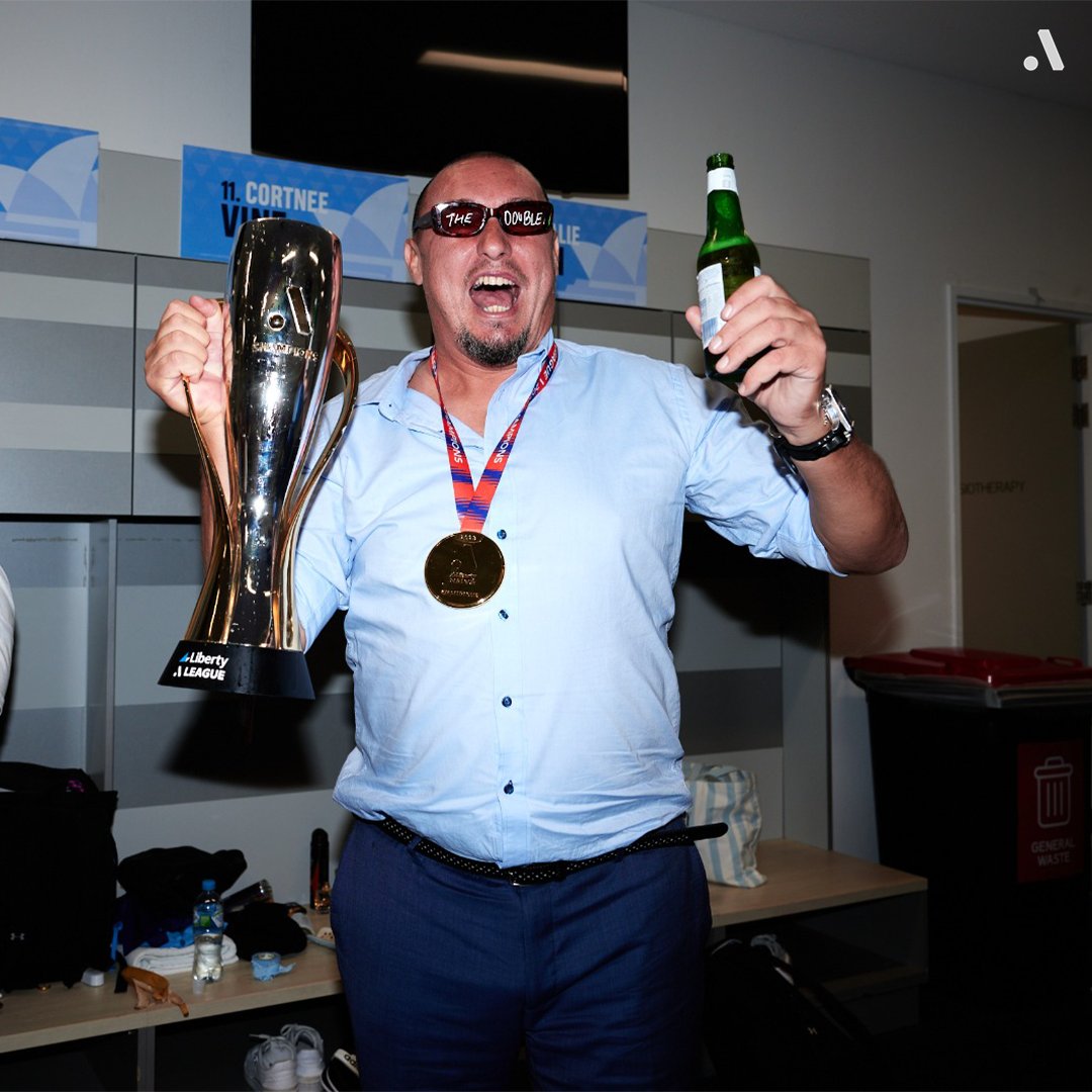 The <a href="/SydneyFC/">Sydney FC</a> party is well and truly underway 🏆🍻

.
.
.

📰: bit.ly/44ccVnU