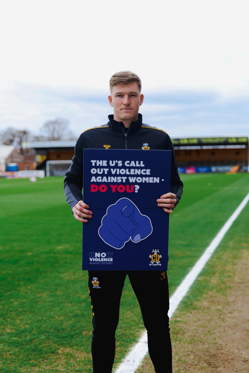 KnowViolenceAW's tweet photo. The U’s call out violence against women and girls – do you? 
 
To learn more about what you can do to be an active bystander and make Cambridgeshire a safer place for women and girls, visit our website: https://t.co/Reb6AUBcdT https://t.co/DIBAPmUhoo
