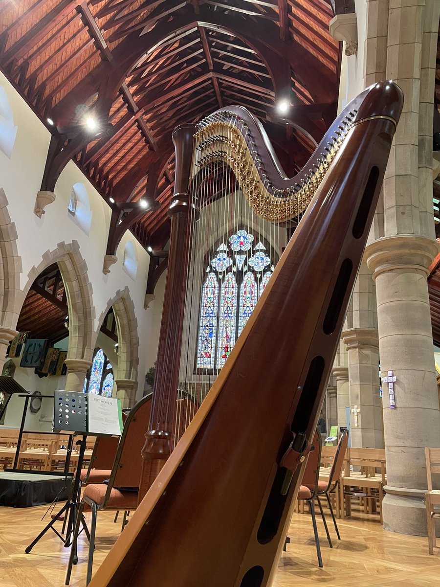 annakateharpist's tweet photo. My pleasure to play as part of the Lonsdale ensemble last night with @ChoralAmbleside playing #Rutter #SprigofThyme 

#harpist #choral #orchestralharpist #Ambleside https://t.co/b7mwSUukhq