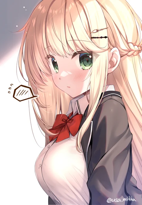 同級生な金髪JKちゃんを描きました! 「…今日一緒に帰らない?」