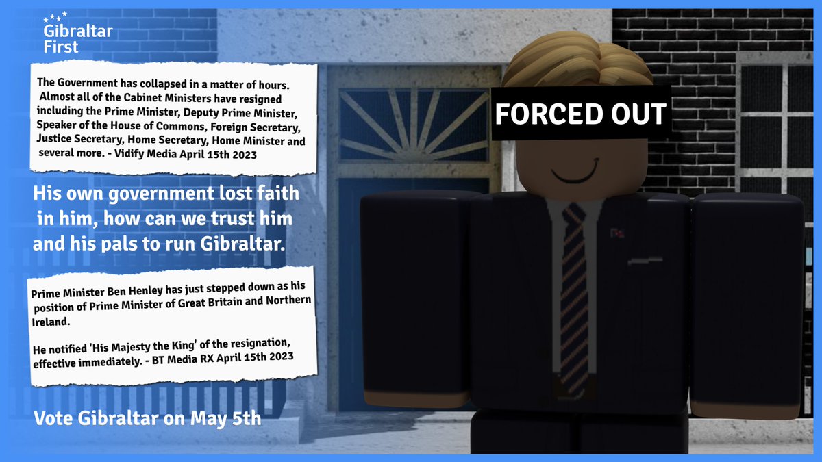 GibraltarFirst's tweet photo. 🇬🇮 Gibraltar First is the only proper choice this election.

😳 The Government of benjaminhenley and his cronies lost faith in his governance. How can we trust him? https://t.co/yMTECwHm9O