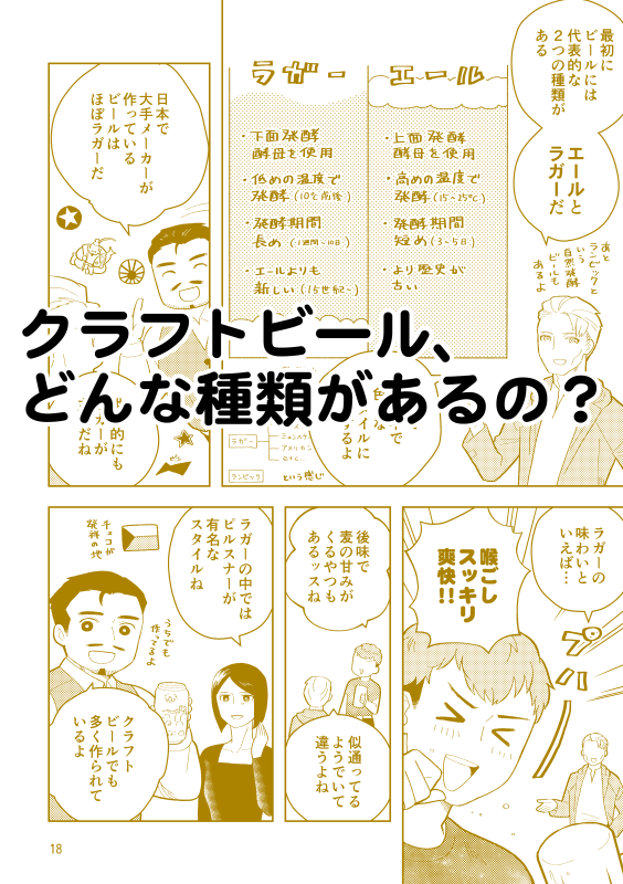 5/5開催のコミティア144の新刊サンプルです。新潟県内のクラフトビール醸造所を擬人化しながら、クラフトビールって何ぞ?という楽しみ方の紹介を漫画にした本です。ち-18b「銀世界」にて頒布します。よろしくお願いします!