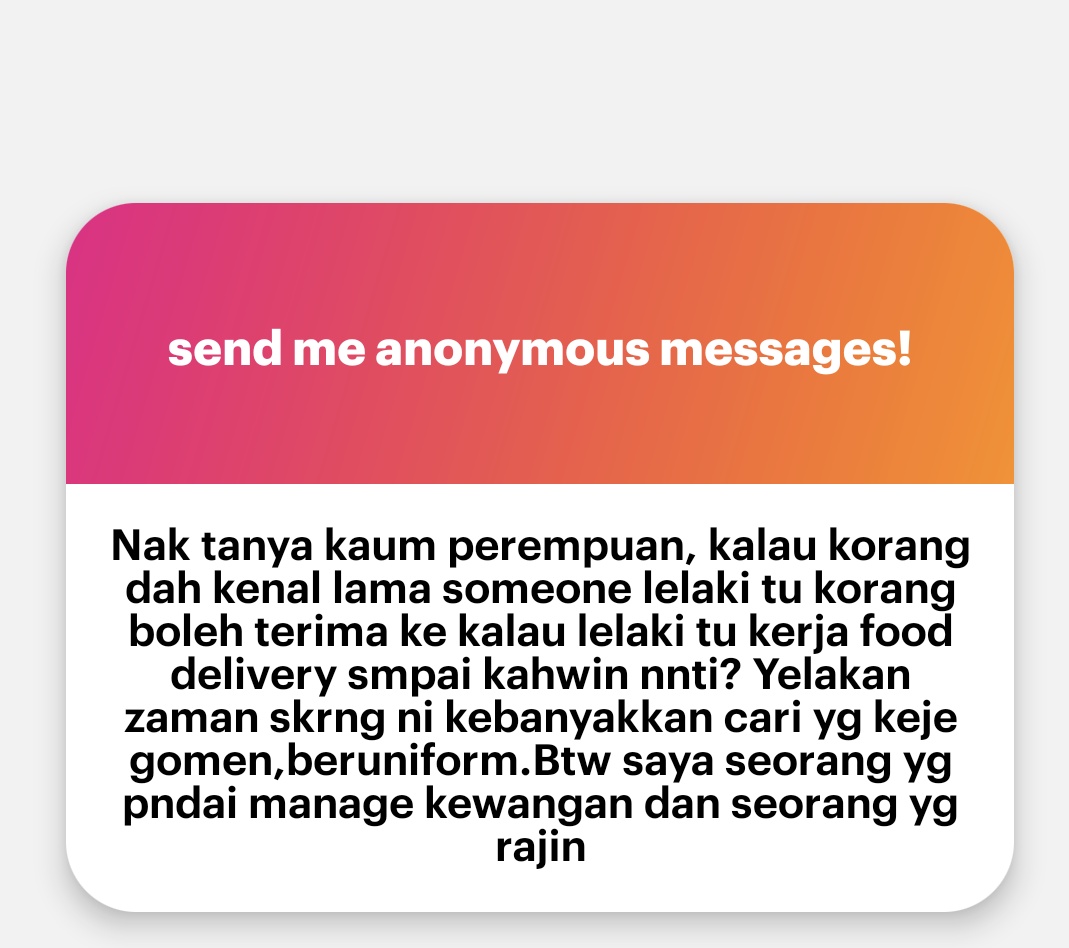 bxngpy's tweet photo. Ask for a friend.  
Tolong jawab gais. Dia minta pendapat ni.. https://t.co/oYwiuO3N0n