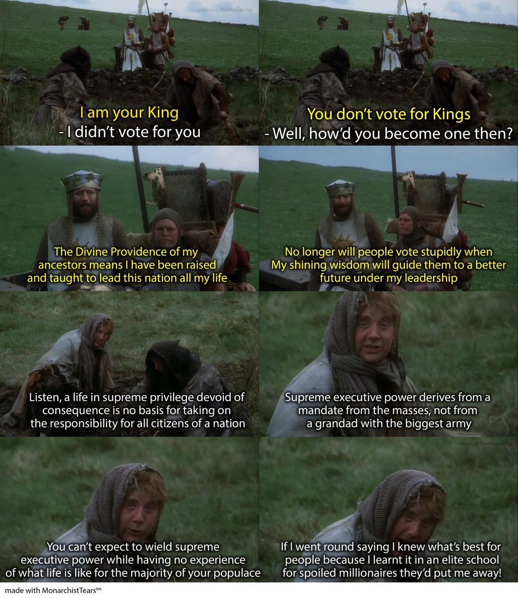 <a href="/SkyNews/">Sky News</a> This from the Holy Grail springs to mind!!