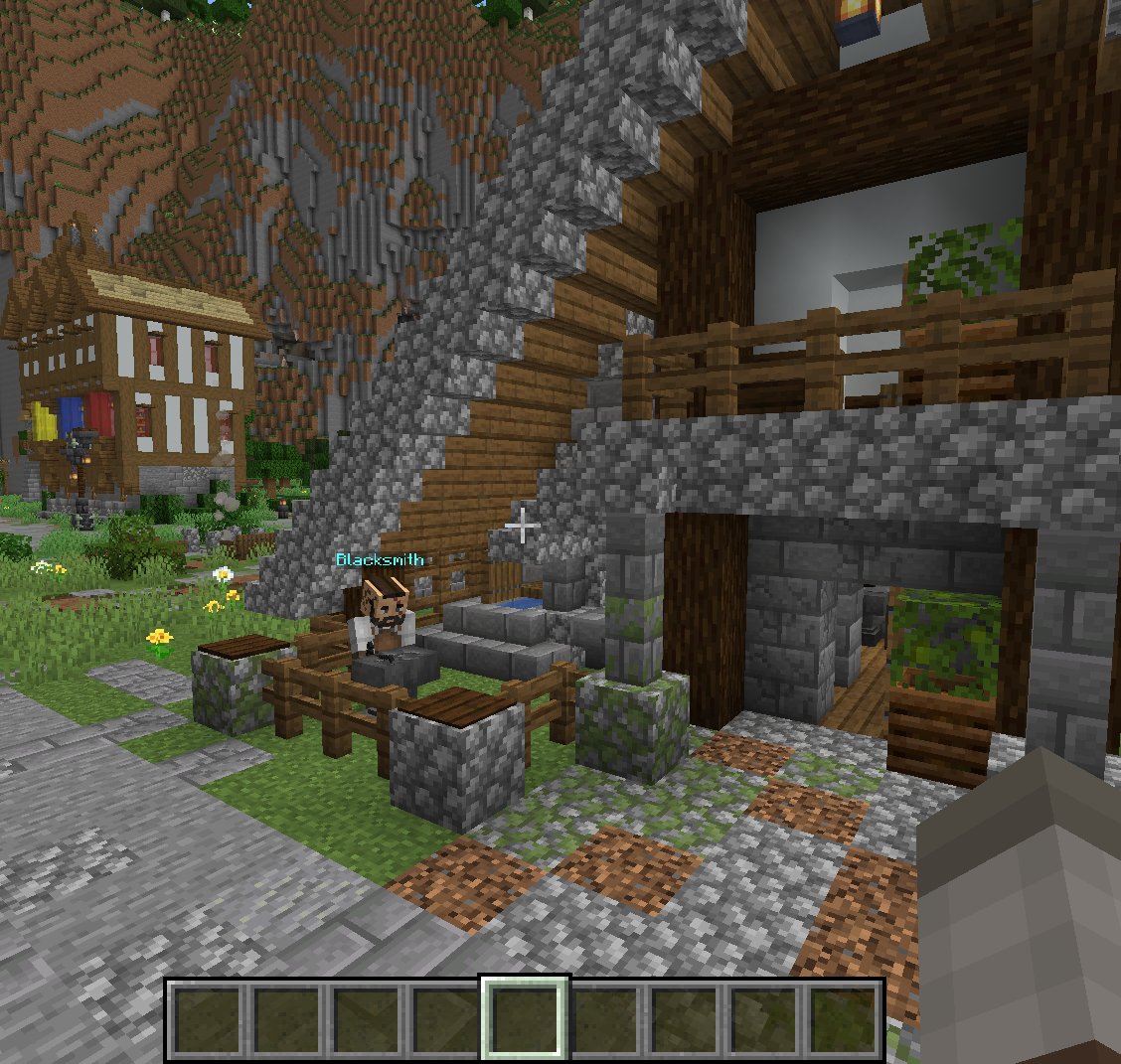 PlayAtDark's tweet photo. Our blacksmith shop in our smp #minecraft #minecraftsmp #MinecraftServer https://t.co/u7lQD42yRw
