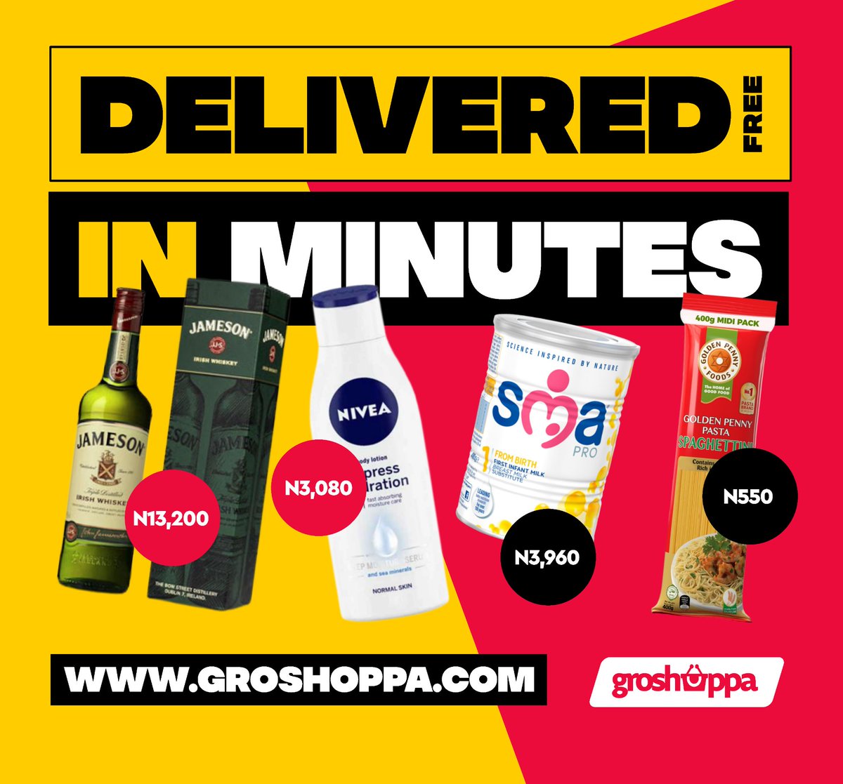 mygroshoppa's tweet photo. All your faves at the best prices, delivered free in minutes!

Groceries? Fruits? Drinks? Toiletries? Baby Products? FoodStuffs? Whatever groceries or food essentials you need, we can deliver to you FREE!

To Shop https://t.co/SmWOtWzpGz or visit https://t.co/bmSd0ae3s2 https://t.co/hhjTBrNKnk