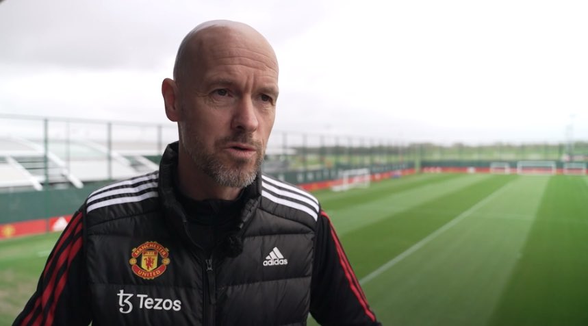 UtdPlug's tweet photo. 🚨🇳🇱 Ten Hag: "No team likes to come to Old Trafford. We are strong. We need the fans to support us because I think the cooperation between the fans, the players and the team is very strong and that bond needs to be further strengthened." #MUFCb https://t.co/ctVLp1sR84