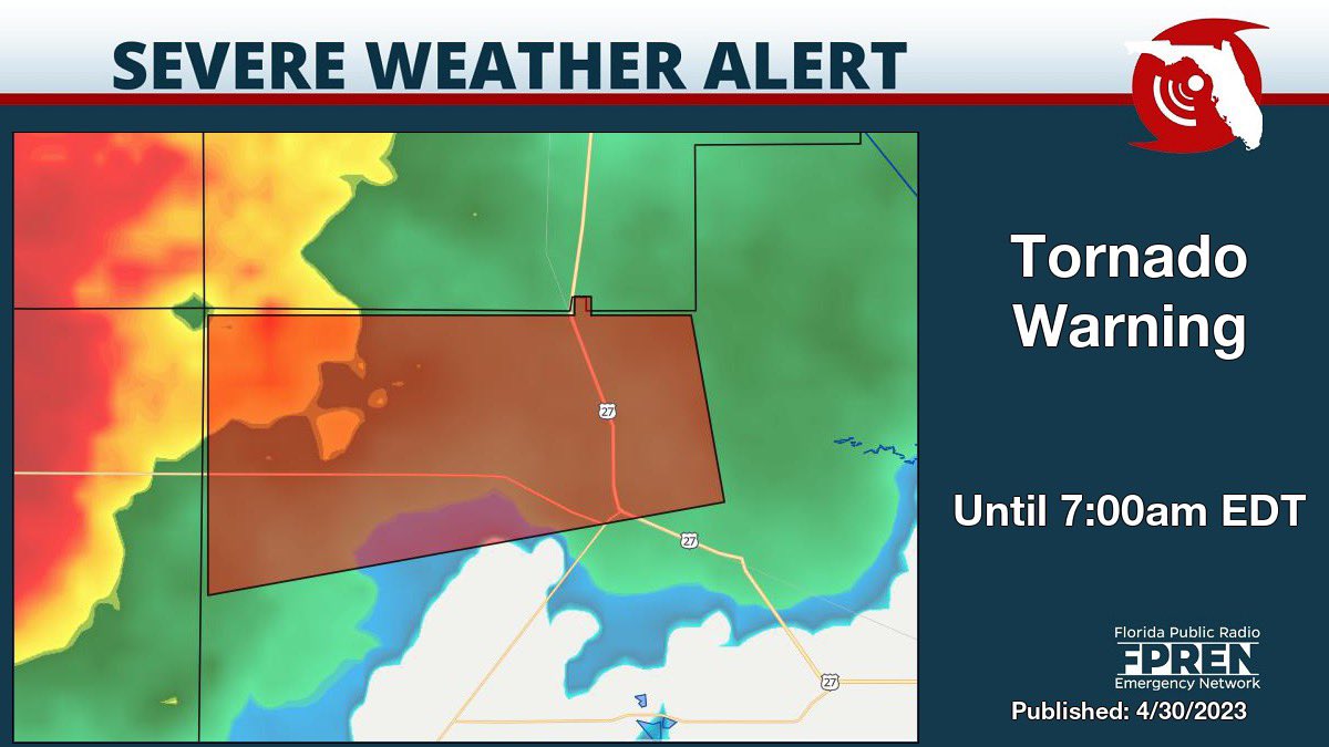 WUSF on Twitter "RT FloridaStorms Tornado Warning for Glades County