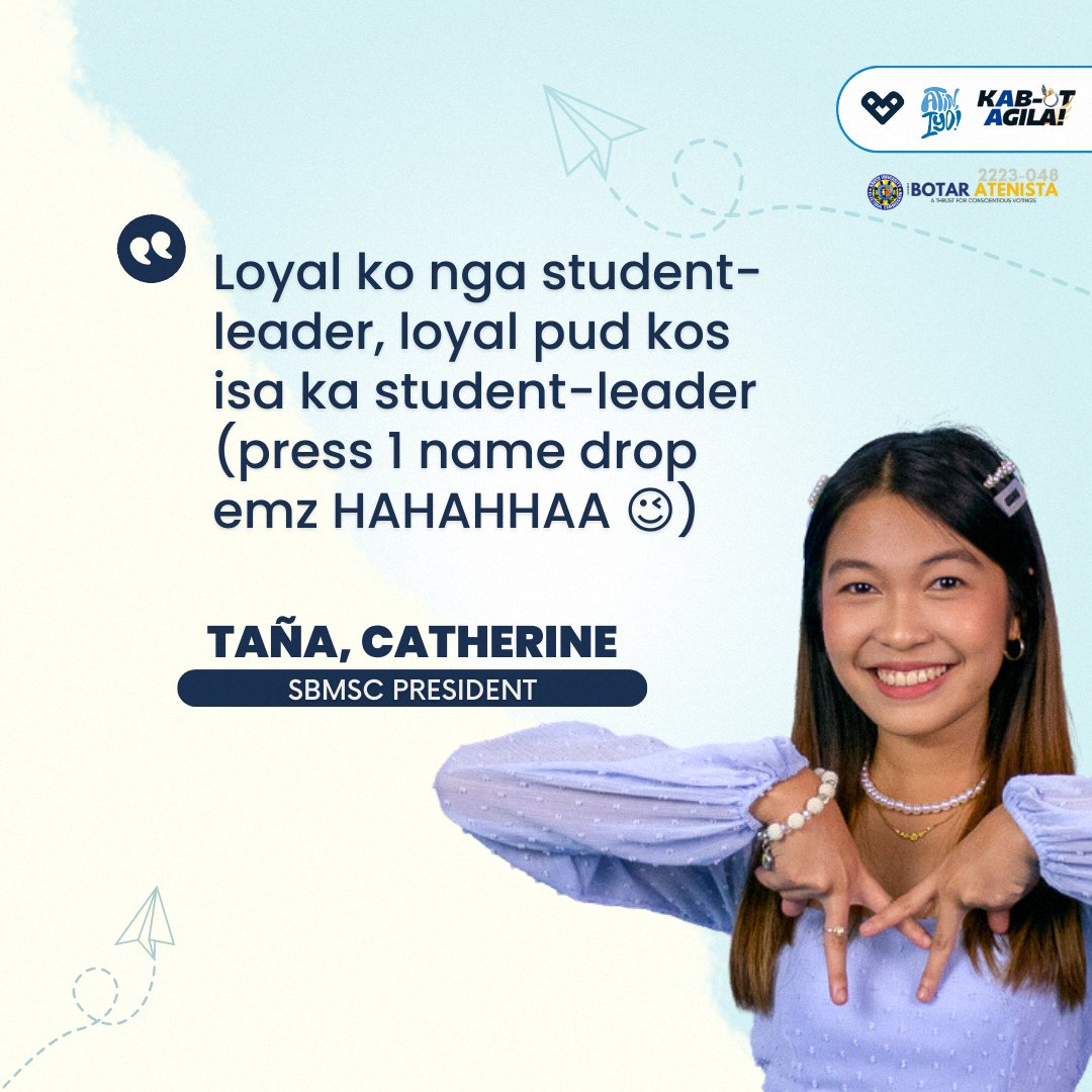 AASBMSamahan's tweet photo. Who said leadership can't be fun👀? 

Samahan Alyansa is here to shake things up with our hilarious take on what it means to be a leader. Join us in our mission to bring some positivity to student politics, while still tackling the serious issues. https://t.co/cCBrz1yzYe