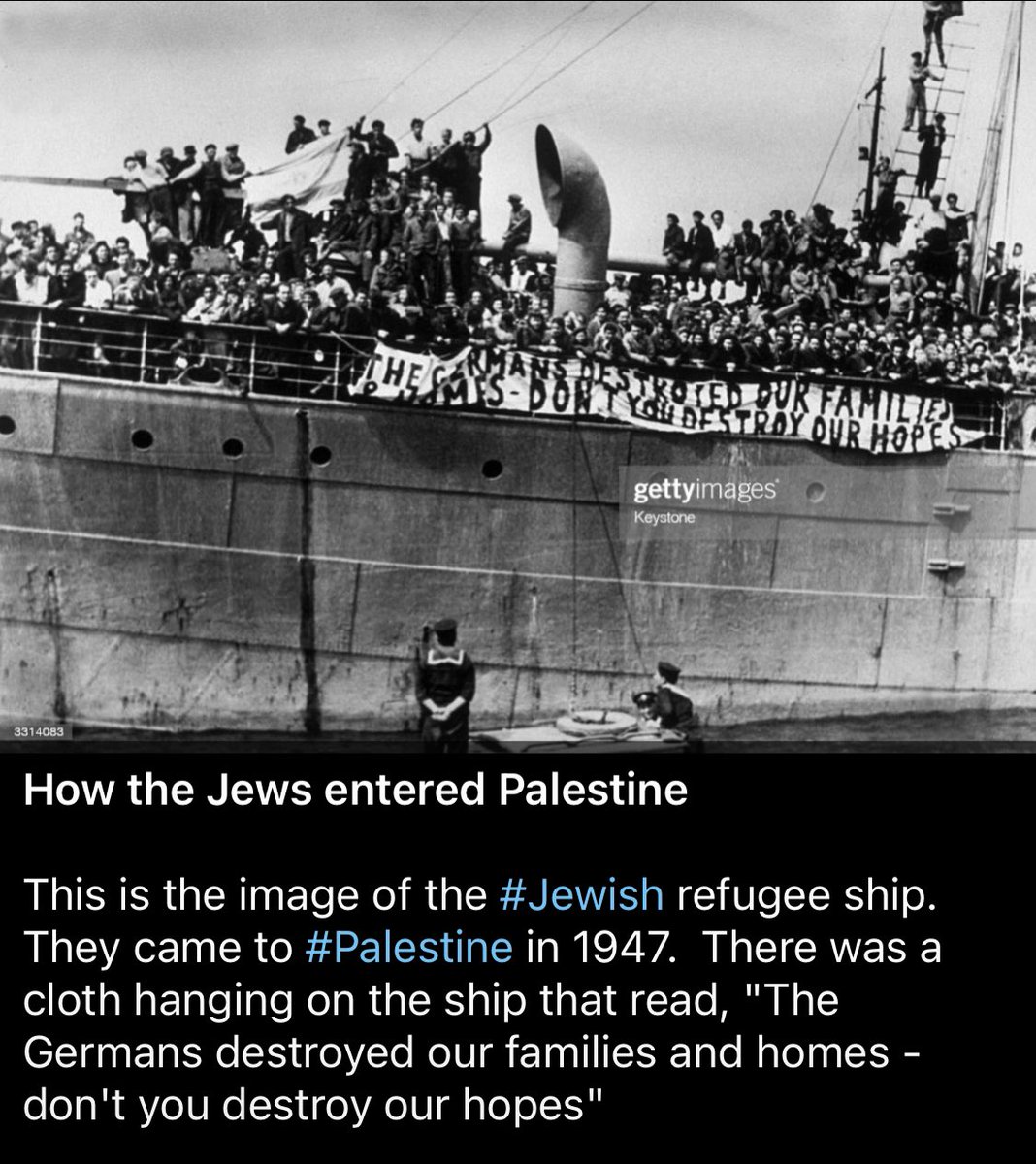 Bsonja5's tweet photo. At first they came as refugees in Palestine 🇵🇸 https://t.co/OzZh6LLfHo