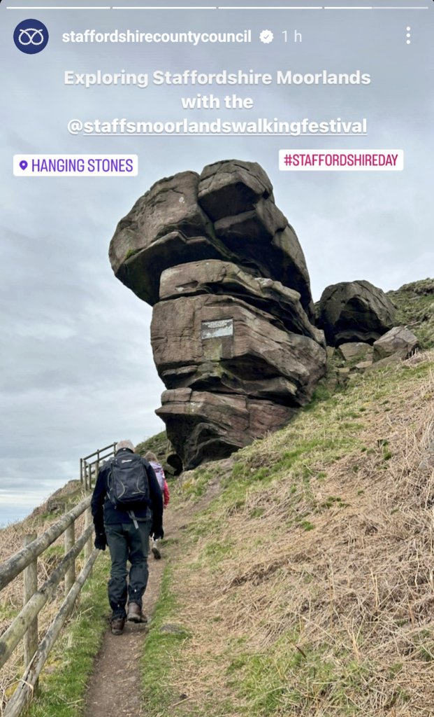 From today's RIDGE-TASTIC walk. Staffs County is out with the Potteries Outdoor Group as part of the festival. 

More tomorrow on #StaffordshireDay. Have you signed up for the Staffs3Peaks challenge? 
staffsmoorlandswalkingfestival.co.uk/mon-1-may-1

#SMWF23
@StaffsTourism 
@MoorlandWalks