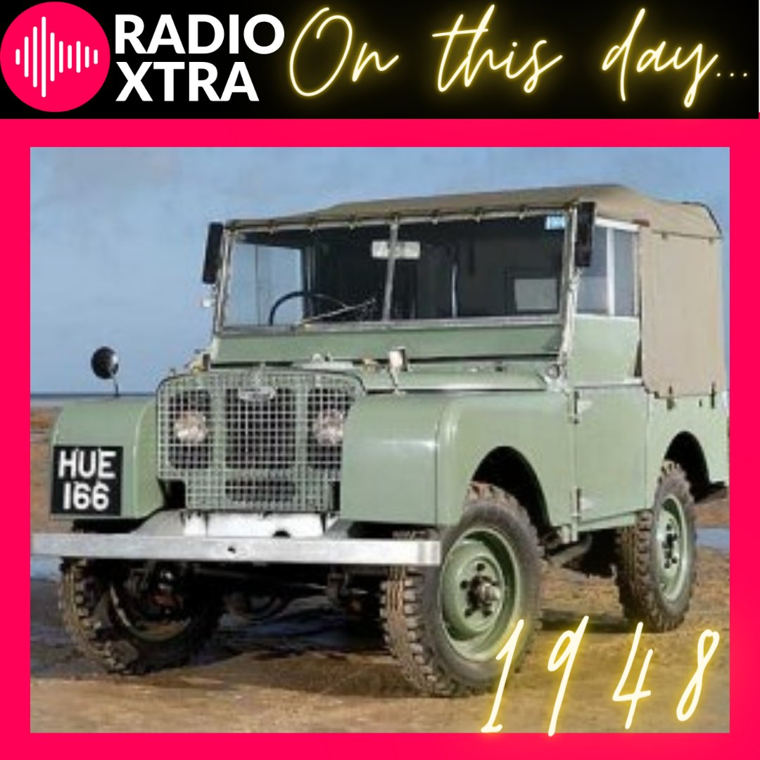 RadioXtraUK's tweet photo. On this day in 1948 the Land Rover Defender was launched. The first model sold for £450 at the Amsterdam Motor Show.
#onthisday https://t.co/Mja8oDE8Af