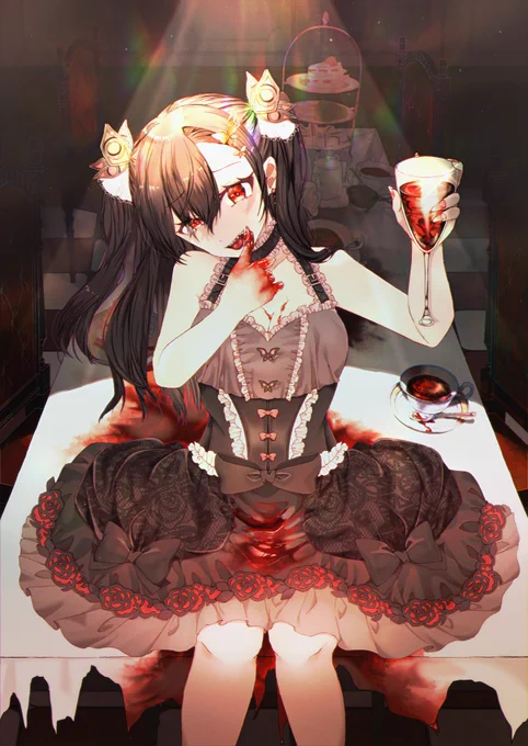 血腥いリップと真夜中のティーパーティー