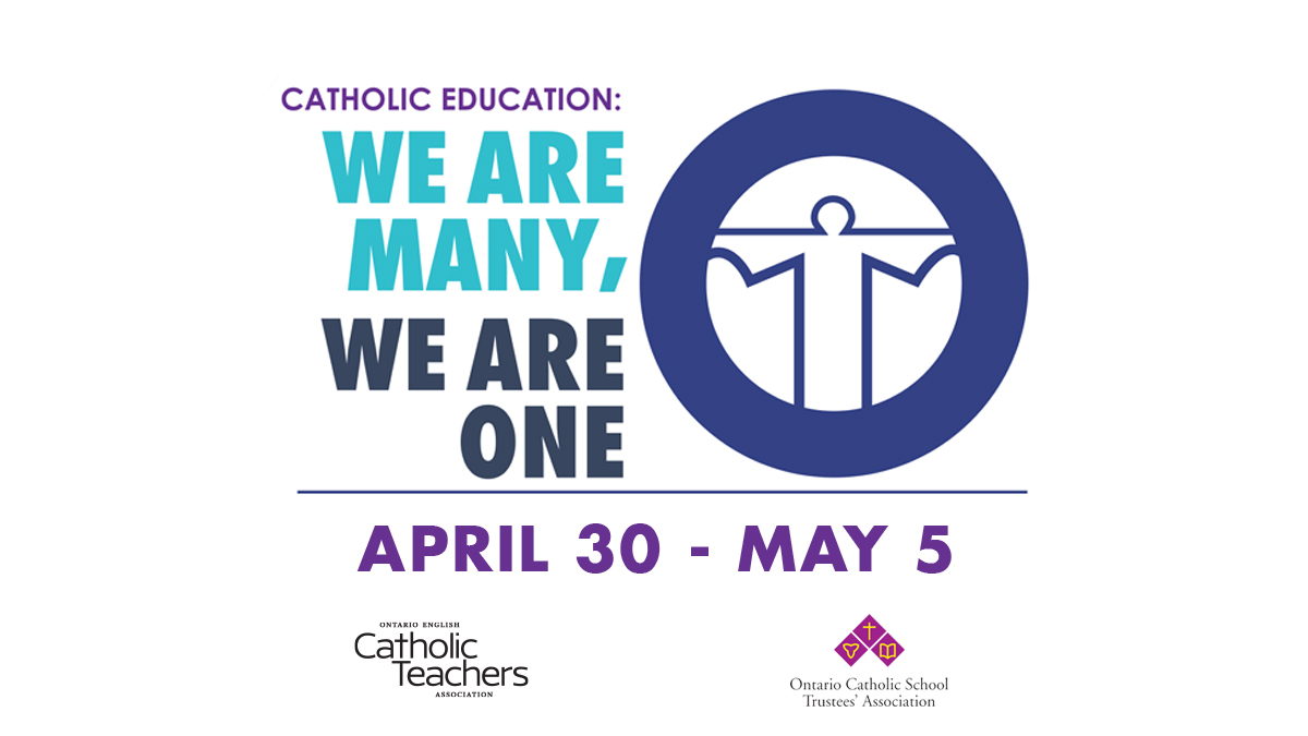 Catholic Education Week’s 2023 theme is #WeAreManyWeAreOne!
“We, who are many, are one body in Christ, and individually we are members, one of another.” (Romans 12:5)
 
#CatholicTeachers - for some awesome #CEW2023 classroom resources, check out ocsta.on.ca/project/we-are…! #onted