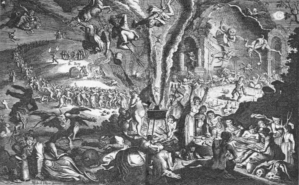 Happy #WalpurgisNight! According to #German #Folklore tonight is #Hexennacht ('Witches' Night') when #Witches gather at the #Brocken Mountain, Central Germany, to meet with the Devil or the old God #Odin/#Wodan, for whom the mountain was once a sacred site. #WalpurgusNacht