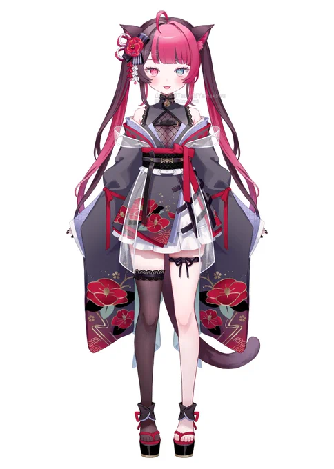 【お仕事】Vtuber山河椿さんの新しいお姿を担当させていただきました。よろしくお願いします! 椿さんとご相談しながらこだわって制作しましたので、好きになってもらえたら嬉しいです…!