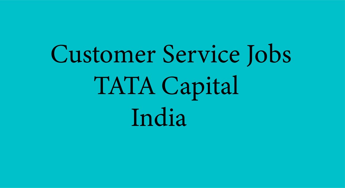 jobsMediator's tweet photo. #Jobs #india #indiajobs
Customer Service Jobs in TATA Capital, India | Jobs in India
More detail
https://t.co/gcNfhjKppO https://t.co/kpHLgl0o9i