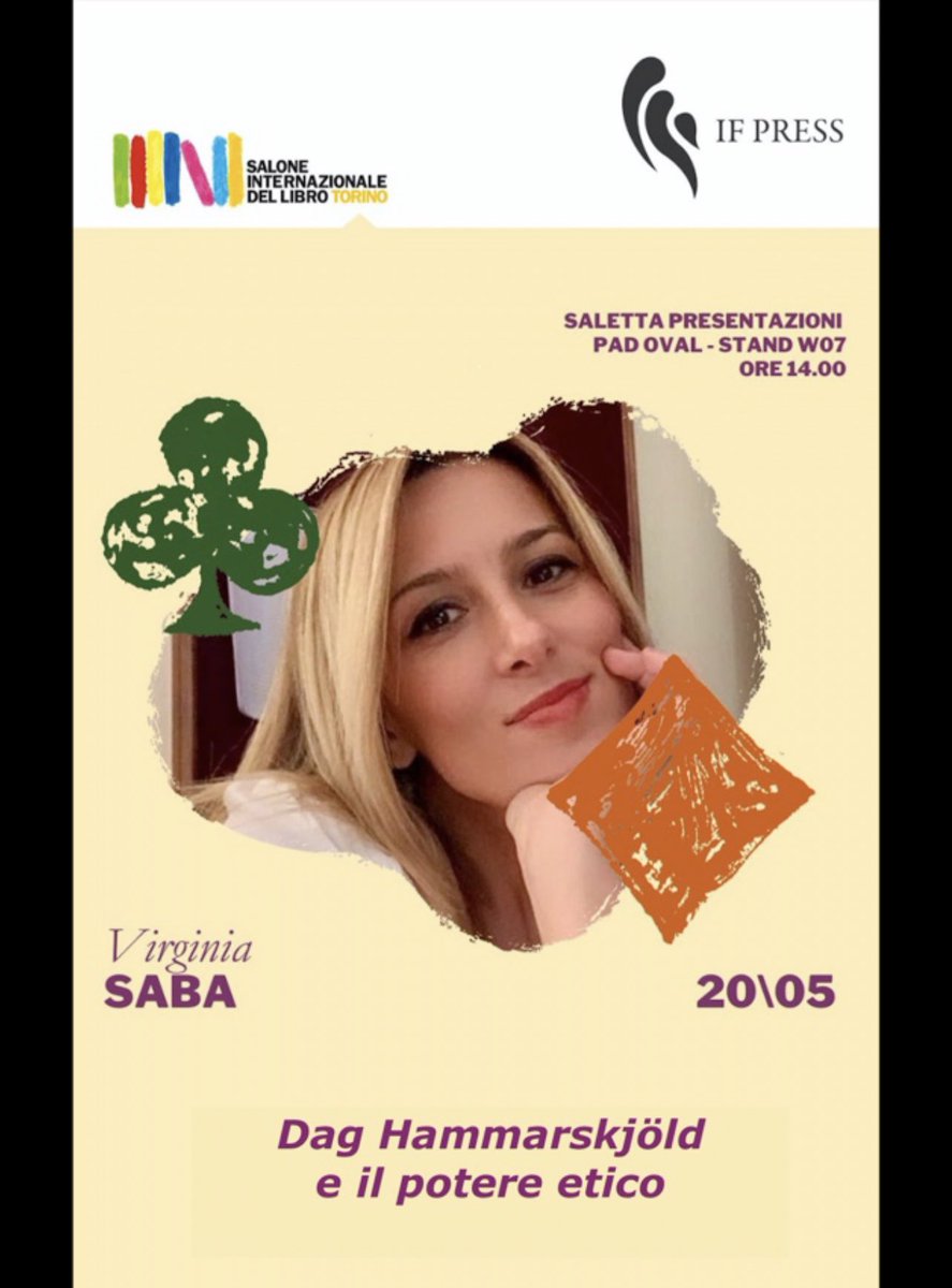 virginiasaba's tweet photo. Il 20 maggio alle 14 presenterò Tracce di Felicità al @SalonedelLibro . Con me prof. Claudio Bonito e Emiliano Deiana.

Se siete al Salone passate a trovarci ❤️🙏
IF Press Byblos Group Distribuzione

#book #salonedelibro #torino #libridaleggere https://t.co/kWKauvo094