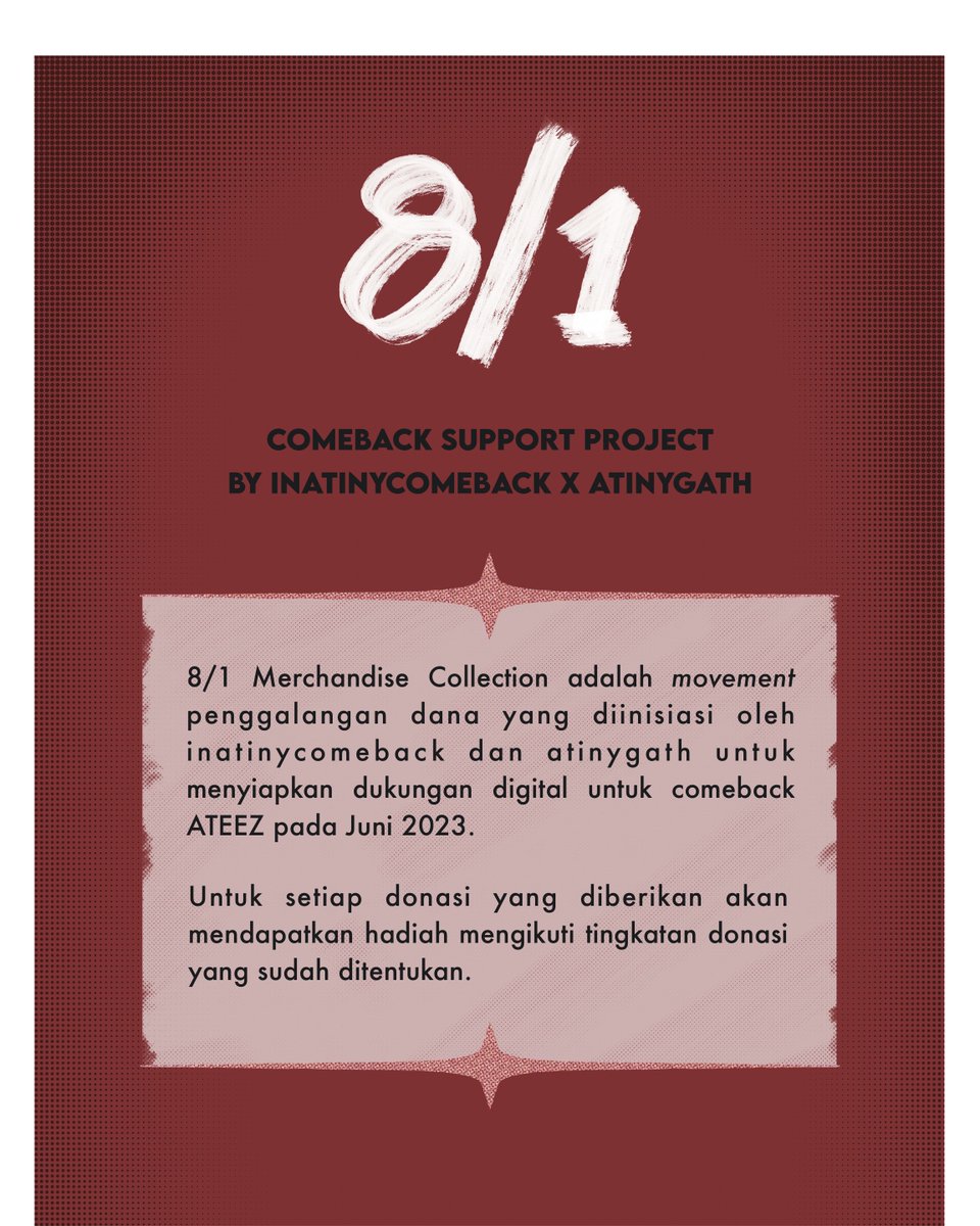atinygath's tweet photo. INATINYCOMEBACK x ATINYGATH
Fundraising Collaboration Project
✨ 8/1 Merchandise Collection ✨
Scroll the thread for more detail
📢 01.05.2023 https://t.co/aKdyufm1E1