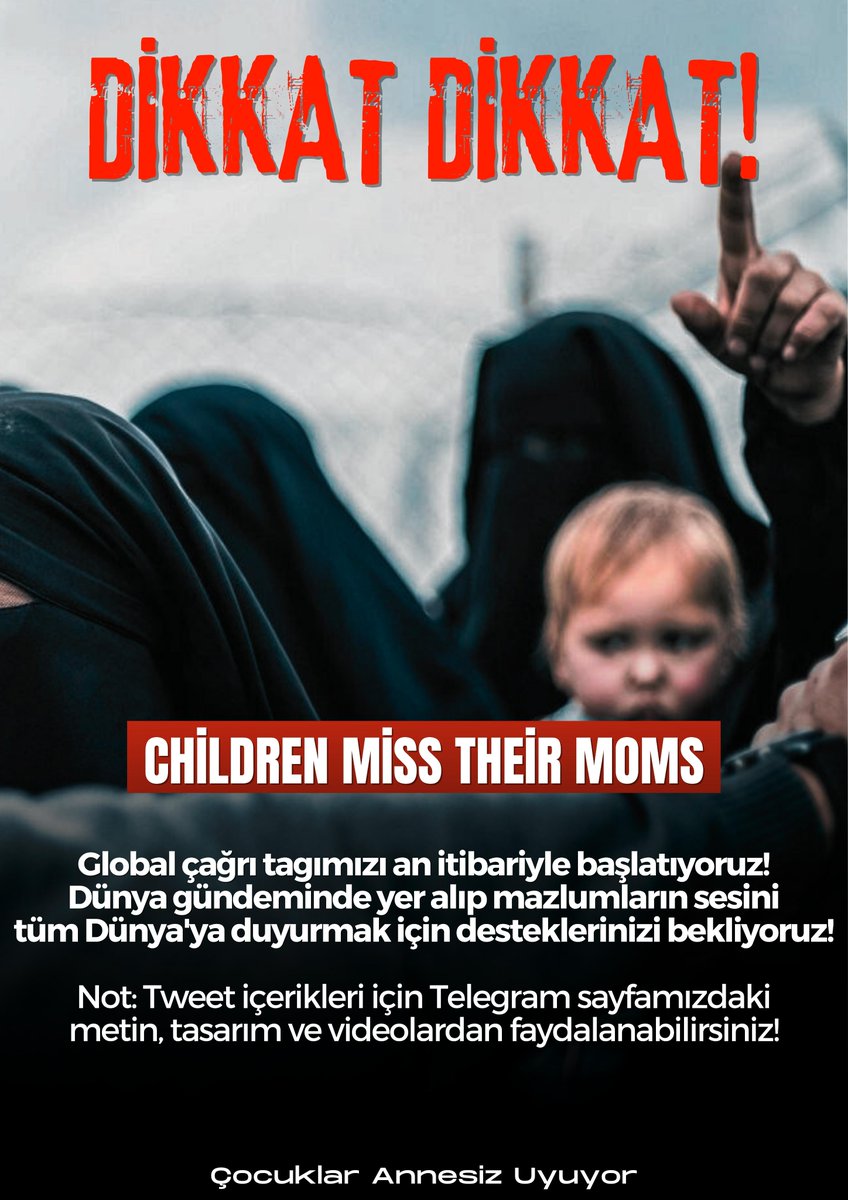 magdur_kadinlar's tweet photo. Dikkat dikkat!

Children Miss Their Moms

Global çağrı tagimizi an itibariyle başlatıyoruz! Dünya gündeminde yer alıp mazlumların sesini tüm Dünya'ya duyurmak için desteklerinizi bekliyoruz!

Children Miss Their Moms
Çocuklar Annesiz Uyuyor https://t.co/9C46VOlI2I
