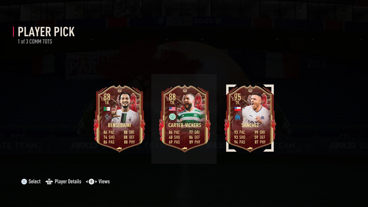 FutCanary's tweet photo. Lets go!!!! Huge red pull!!! Sick card design too 😍😍😍 #PS5Share, #FIFA23 #FUT23 https://t.co/khIpO9rxGr