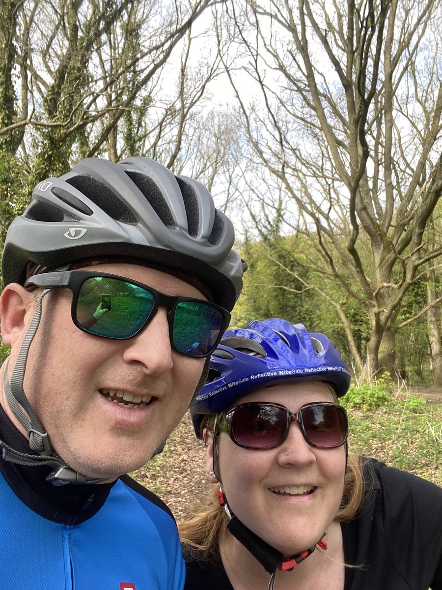 Mr and Mrs bike ride this morning! 17miles done well done 👍