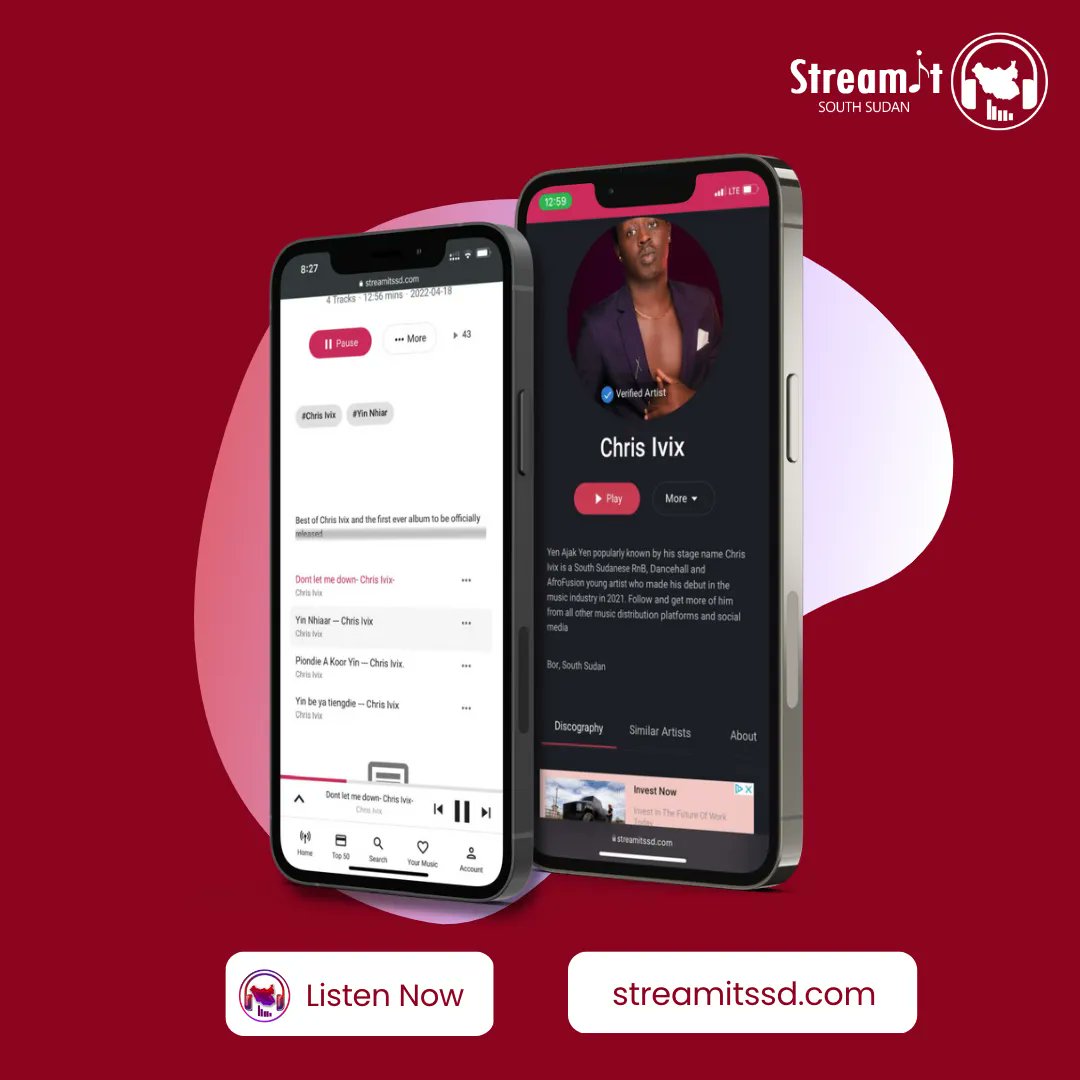 StreamitSsd's tweet photo. Get a chance to listen to all South Sudanese Music anywhere, anytime in any place.
Visit https://t.co/iF8VGBbxAF
#SSOT https://t.co/C8kHZ9T72y