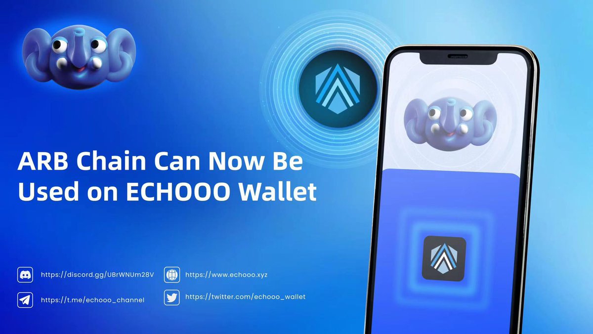 echooo_wallet's tweet photo. ๐ Looking for a secure and user-friendly #wallet for your #ARBChain tokens?
Look no further than Echooo! ๐ฅ We're proud to announce that we now support ARB Chain ๐ช Join the growing Echooo community and take control of your #Cryptocurency portfolio today! #Echooo ๐ฐ๐๐ป" https://t.co/okvcGSg8ph