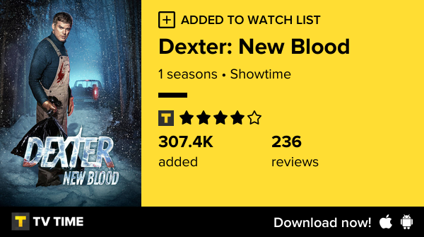 oyeaadii's tweet photo. I've just started following Dexter: New Blood https://t.co/cmtzIYgb54 #tvtime https://t.co/PBrFCRBc8Y