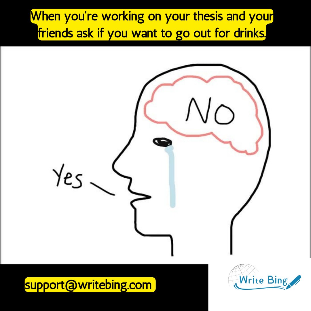 Academic_Schola's tweet photo. when your friends ask you out for drinks in the middle of thesis writing, but you can't risk missing the deadline! Thank goodness for https://t.co/pI7ljr1H0m!
#phdlife #thesis #thesishelp #writebing #academic #academiclife https://t.co/D5qhRrPO69
