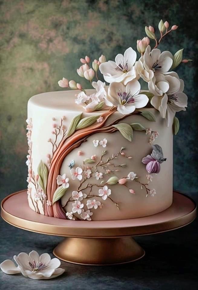 I am totally and utterly in awe of these beautiful cakes. To have a skill like this must be a gift . WOW