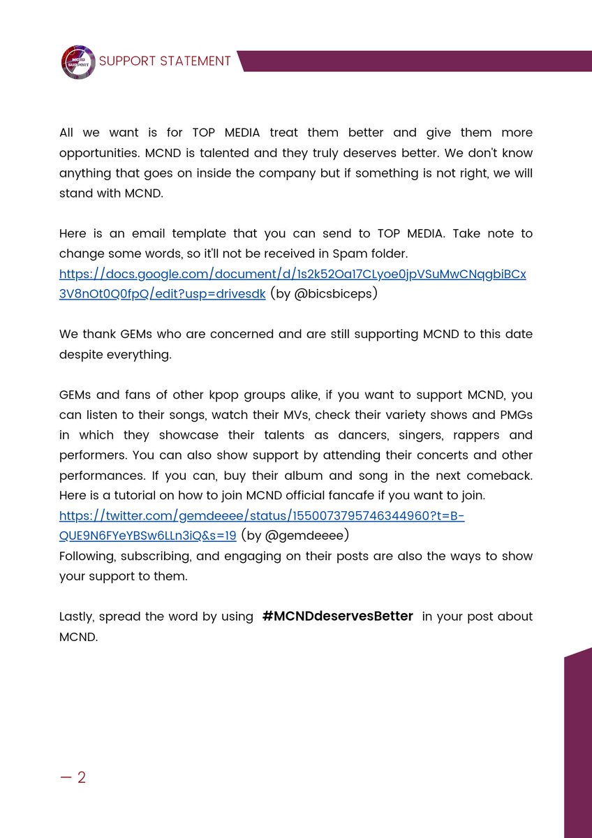 MCND Support tweet media