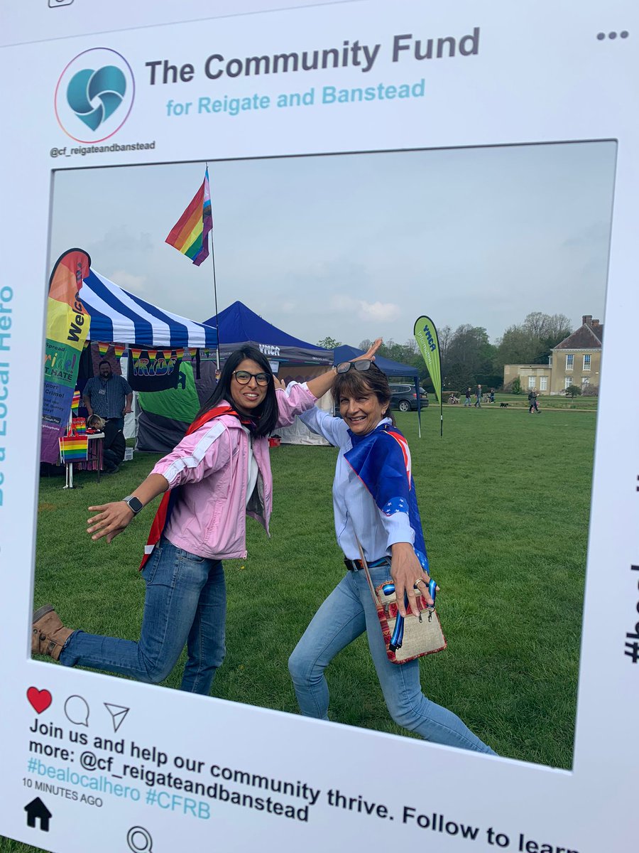 Great to see our super hero councillors supporting the Community Fund for Reigate & Banstead at the #ymcaeastsurrey fun run at #priorypark today #reigate #Banstead