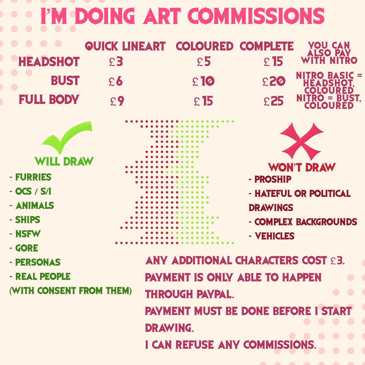 Deaditeyes's tweet photo. I’m opening up commissions
At the moment I don’t have much money and I’m starting to panic quite a bit 
I’m sorry I’ve been promoting this quite a bit everywhere ha
#artcommissionsopen #ArtCommission #artcommissions #artist #art #artwork #artcommissionsareopen #commissions https://t.co/8wyGaZ0aKR