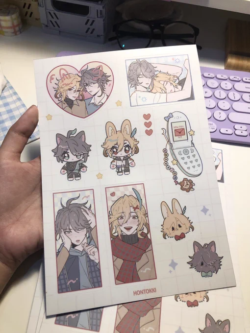 #haikaveh sticker sheets are here! I will also have these for #Comifuro16 💖 If you pre-ordered from me and want to add these cuties in your order please let me know!!
