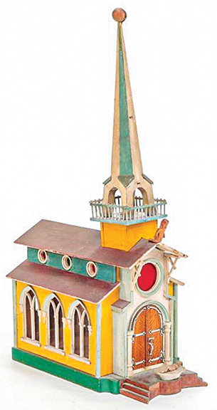 AntiqueDigest's tweet photo. Handmade model of St. Joseph’s Catholic Church in Lancaster, Pennsylvania, early 20th century, 26" x 17½" x 7½", sold for $2760 (est. $400/800) at @Garthsauctions https://t.co/li3UrguSRW  #antiques #antique #vintage #folkart #church #American #Lancaster #Pennsylvania #Catholic https://t.co/JsOCcqwTbq