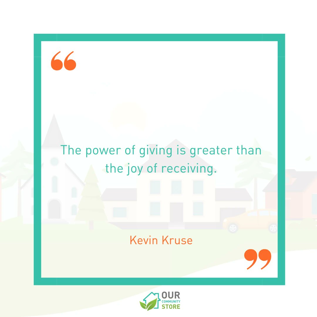 OurCommunityS's tweet image. Quote: "The power of giving is greater than the joy of receiving" #KevinKruse

With OurCommunity Store you can do both - get incredible products and support causes you care about.

#giving #fundraising #shopwithpurpose #ourcommunitystore