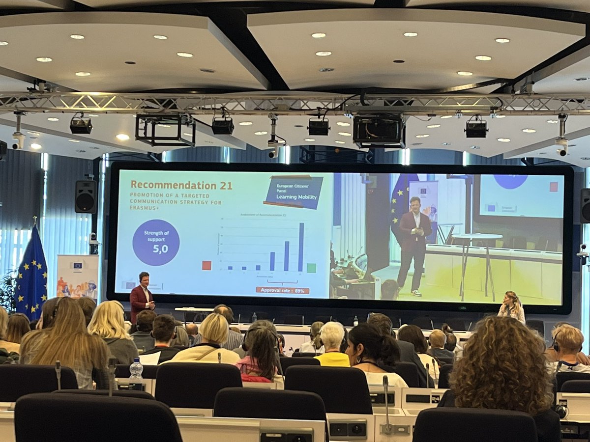 MIGarcia__'s tweet photo. Cerramos el #LearningMobilityCitizensPanel con las palabras de @UteHaller y la valoración de los 150 ciudadanos europeos sobre las 21 recomendaciones. Deseando leer las conclusiones finales y su presentación ante el Consejo Europeo #Ontheway #EuropeanDemocracy #HaveYourSay https://t.co/h2neK89HK7