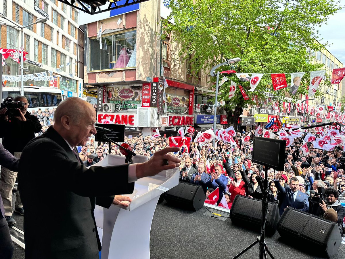 ayyildirim1's tweet photo. Liderimiz Sayın Devlet Bahçeli, ‘‘14 Mayıs’ta Aziz Milletim Sıra Sende’’ Karabük Mitingi'nde Vatandaşlarımıza Hitap Ediyor. https://t.co/tcBbea5IcJ